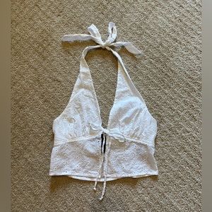 Sleeveless Halter Fly Away Top - Wild Fable/Target in White, Size XS